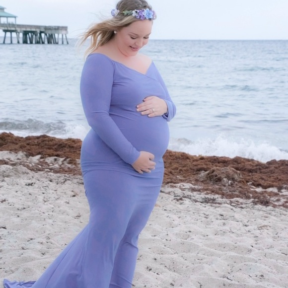 Maternity Dress - Lavender - Picture 1 of 2